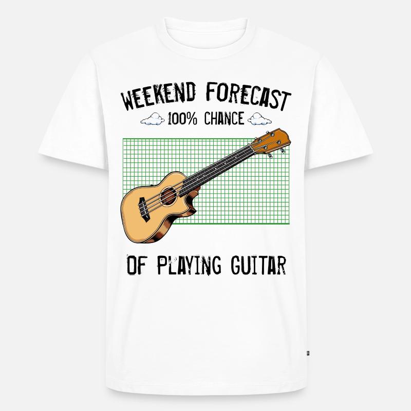 Gitarre - Männer Premium Bio T-Shirt - Weiß