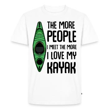 Kayak Drôles de proverbes cajak cadeau - T-shirt Premium bio Homme - blanc - Devant - Nico (187cm)
