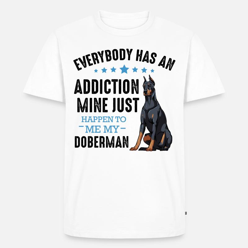 Dobermann - Männer Premium Bio T-Shirt - Weiß