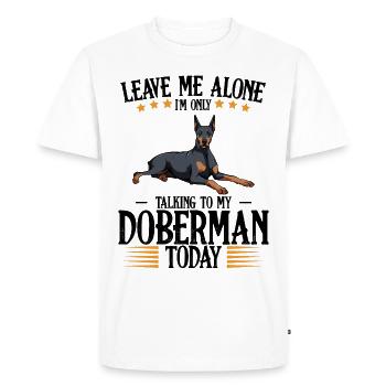 Doberman - Men's Premium Organic T-Shirt - white - Front - Nico (187cm)
