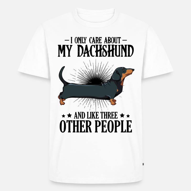 Dackel - Männer Premium Bio T-Shirt - Weiß