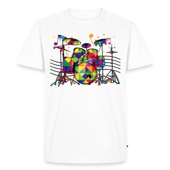 Percussion - Men's Premium Organic T-Shirt - white - Front - Nico (187cm)
