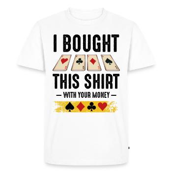 Poker - Men's Premium Organic T-Shirt - white - Front - Nico (187cm)