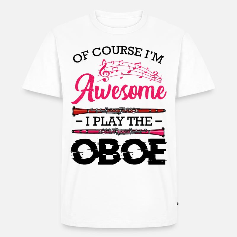 Oboe - Männer Premium Bio T-Shirt - Weiß