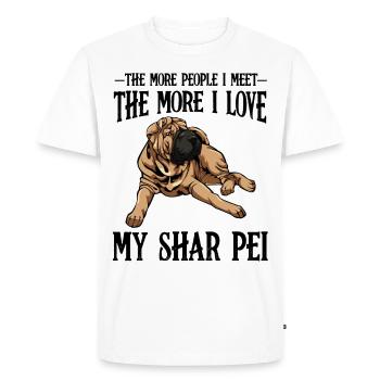 Shar Pei - Men's Premium Organic T-Shirt - white - Front - Nico (187cm)