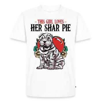 Shar Pei - Men's Premium Organic T-Shirt - white - Front - Nico (187cm)