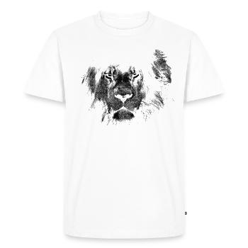 Lion - T-shirt Premium bio Homme - blanc - Devant - Nico (187cm)