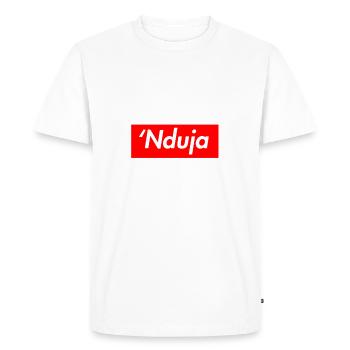 'nduja lover shirt Italian spicy calabria food - Men's Premium Organic T-Shirt - white - Front - Nico (187cm)