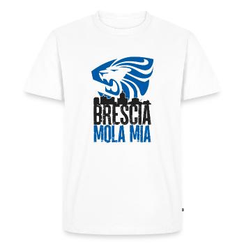 Chemise Brescia Mola Mia T-shirt Lionne Rondinelle - T-shirt Premium bio Homme - blanc - Devant - Nico (187cm)