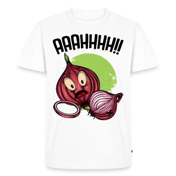 Oignon oignon - T-shirt Premium bio Homme - blanc - Devant - Nico (187cm)