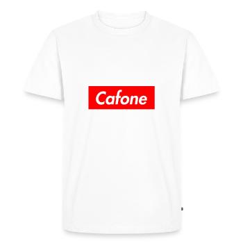 T-shirt ignorant Cafone T-Shirt - T-shirt Premium bio Homme - blanc - Devant - Nico (187cm)
