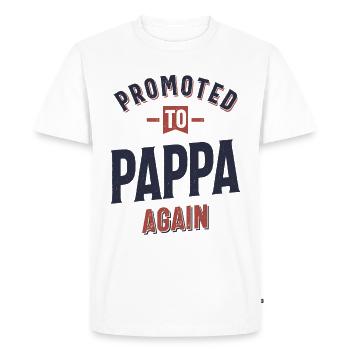 Promu Pappa à nouveau | Père grand-père - T-shirt Premium bio Homme - blanc - Devant - Nico (187cm)