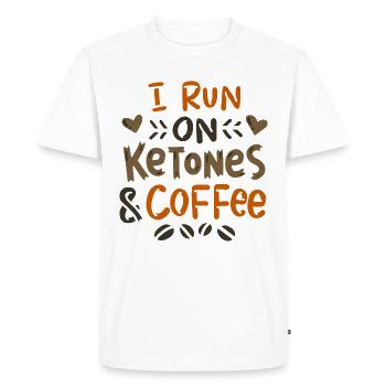 I Run On Ketones And Coffee Ketosis Keto Diet - Men's Premium Organic T-Shirt - white - Front - Nico (187cm)