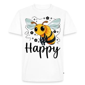 Jeux de mots d’abeille - T-shirt Premium bio Homme - blanc - Devant - Nico (187cm)