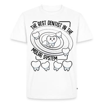 Dentiste - T-shirt Premium bio Homme - blanc - Devant - Nico (187cm)