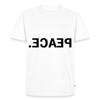 PEACE. black - T-shirt Premium bio Homme - blanc - Devant - Nico (187cm)