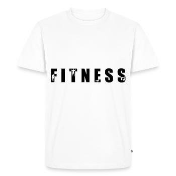 Gym Sport sport de musculation - T-shirt Premium bio Homme - blanc - Devant - Nico (187cm)