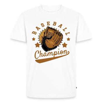 Baseball Baseball Bat Baseball Helmet - Men's Premium Organic T-Shirt - white - Front - Nico (187cm)