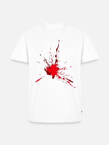 Blutspritzer - Männer Premium Bio T-Shirt - Weiß