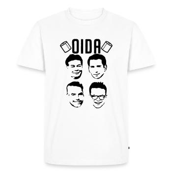 Oida Corona Autriche Politique Shirt - T-shirt Premium bio Homme - blanc - Devant - Nico (187cm)