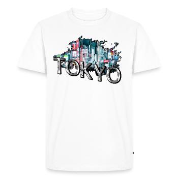 Tokyo Tokyo Japon Asie Asia City City Skyline - T-shirt Premium bio Homme - blanc - Devant - Nico (187cm)