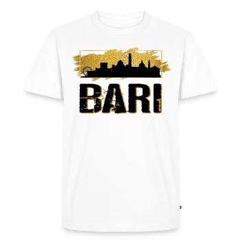 Bari Italy City Skyline Home Love Gold - Men's Premium Organic T-Shirt - white - Front - Nico (187cm)
