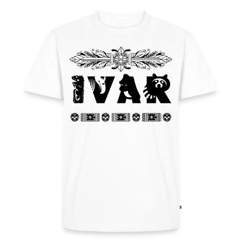 IVAR Nom de garçon personnalisé - T-shirt Premium bio Homme - blanc - Devant - Nico (187cm)