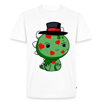 Dragon Gentleman Heart Seducer Ripper Guy - T-shirt Premium bio Homme - blanc - Devant - Nico (187cm)