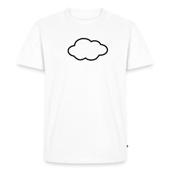 Nuage - T-shirt Premium bio Homme - blanc - Devant - Nico (187cm)