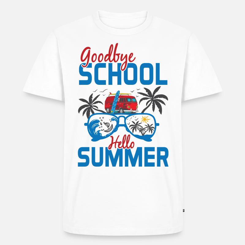 Sommerferien - Super Geschenk - Männer Premium Bio T-Shirt - Weiß