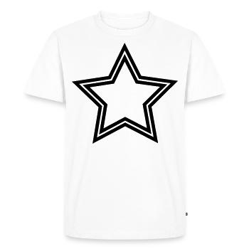 star - Men's Premium Organic T-Shirt - white - Front - Nico (187cm)