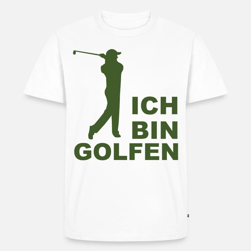 Golf Golfen - Männer Premium Bio T-Shirt - Weiß