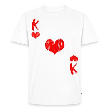 Roi des cœurs vintage - T-shirt Premium bio Homme - blanc - Devant - Nico (187cm)