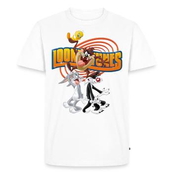 Looney Tunes Bugs Bunny, Taz, Titi & Sylvestre - T-shirt Premium bio Homme - blanc - Devant - Nico (187cm)