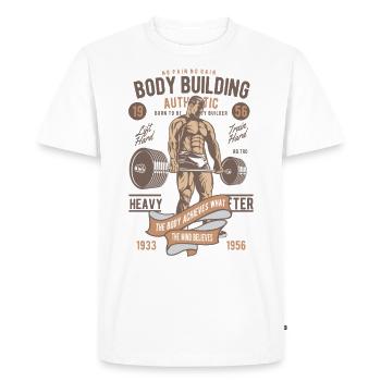Bodybuilding Retro Vintage - Bodybuilding 1956 - Men's Premium Organic T-Shirt - white - Front - Nico (187cm)