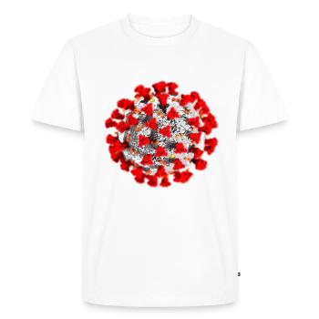 Vintage virus symbol - T-shirt Premium bio Homme - blanc - Devant - Nico (187cm)