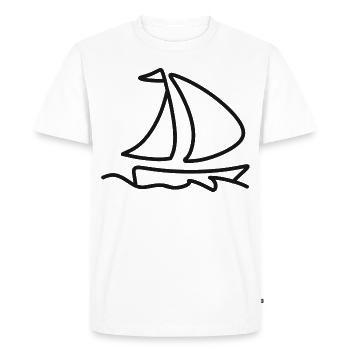 Voile capitaine navire voile le sport marins - T-shirt Premium bio Homme - blanc - Devant - Nico (187cm)