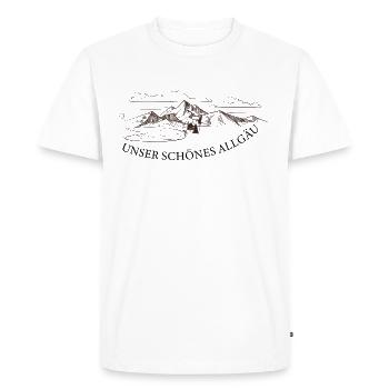 Unser schoenes Allgäu - Männer Premium Bio T-Shirt - Weiß - Vorne - Nico (187cm)