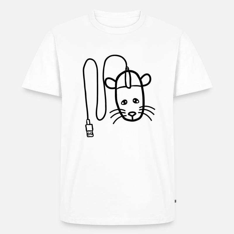 Computer mouse - Men's Premium Organic T-Shirt - white