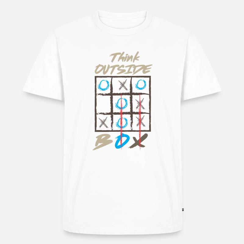 Outside the box - Männer Premium Bio T-Shirt - Weiß