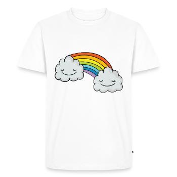 Arc-en-ciel - T-shirt Premium bio Homme - blanc - Devant - Nico (187cm)