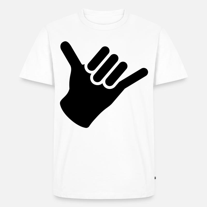 Surfer Symbol - Männer Premium Bio T-Shirt - Weiß