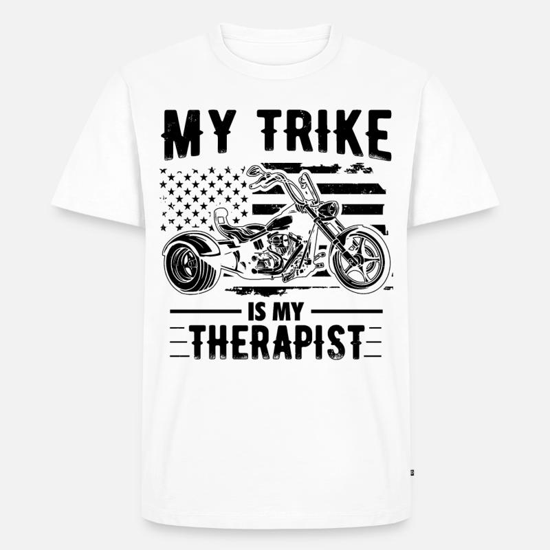 Triker - Männer Premium Bio T-Shirt - Weiß