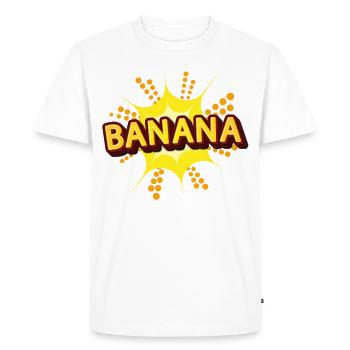 Banana Banane Tout Banane Sort drôle Fun Comic - T-shirt Premium bio Homme - blanc - Devant - Nico (187cm)