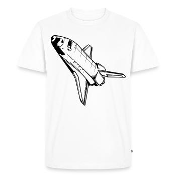Spaceship Spaceshuttle Astronaut NASA Spaceflight - Men's Premium Organic T-Shirt - white - Front - Nico (187cm)