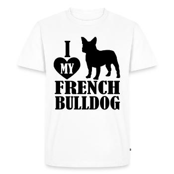 bulldog - Men's Premium Organic T-Shirt - white - Front - Nico (187cm)