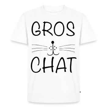 Mmon gros Chat cadeau homme - T-shirt Premium bio Homme - blanc - Devant - Nico (187cm)