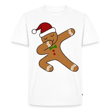 Doublage de pain d'épice - T-shirt Premium bio Homme - blanc - Devant - Nico (187cm)