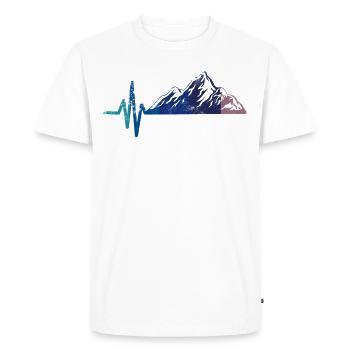 Mountains Alps Mountaineering - Men's Premium Organic T-Shirt - white - Front - Nico (187cm)