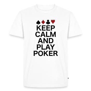 Poker amateur poker joueur cadeau jeu de cartes - T-shirt Premium bio Homme - blanc - Devant - Nico (187cm)